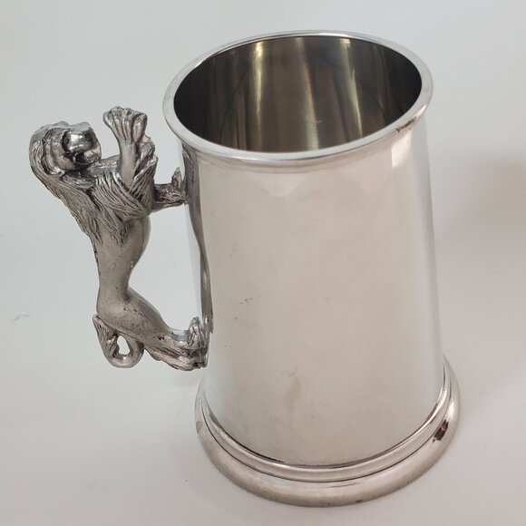 English Pewter Tankard with Lion Handle - Picture 9 of 14